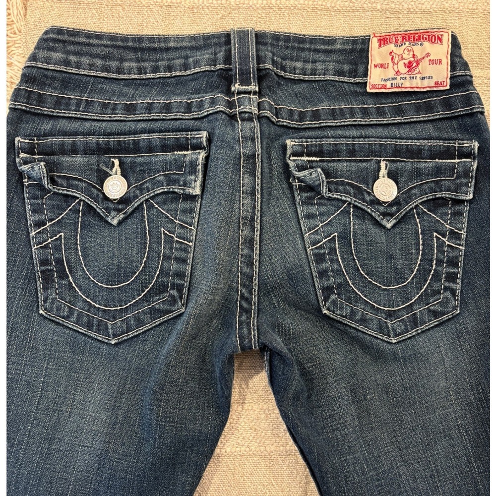 Vtg True‎ Religion Billy Super T Jeans Size 27 Made in USA Carlsbad Wash